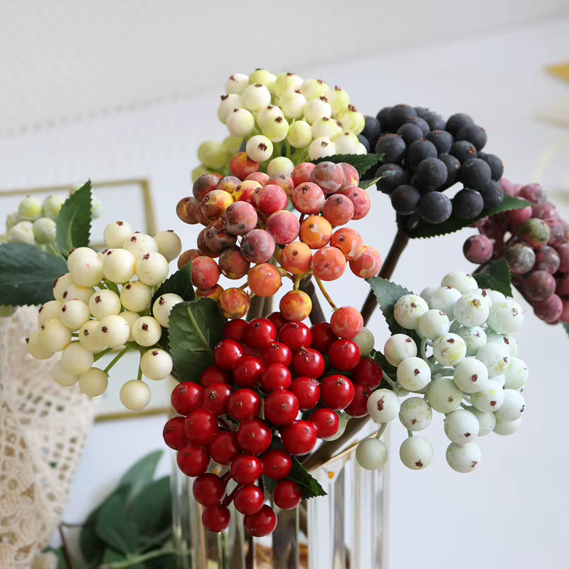 Berry Fleurs Artificielles Bouquet En Plastique Faux