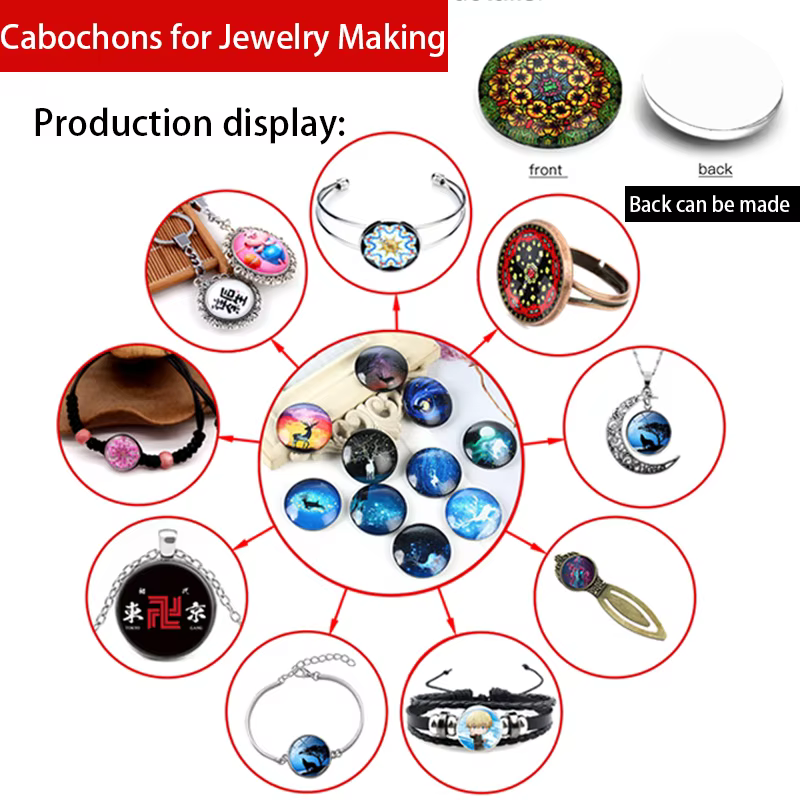 Cabochons en Verre pour Bijoux, Photo Ronde, Interconnexion, Vintage, Violon Rose, 12mm, 25mm, 10 Pp12