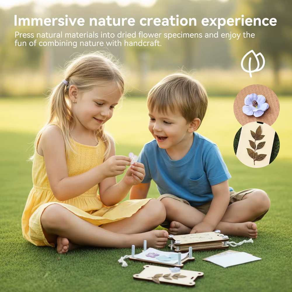 Kit de presse à fleurs en bois pour fleurs séchées pressées