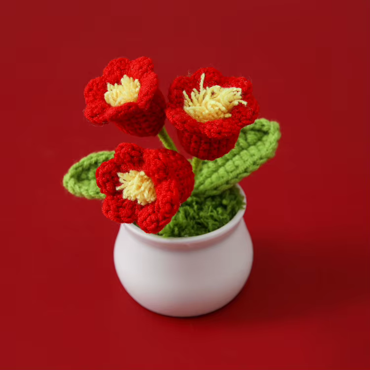Orchidée au crochet faite à la main