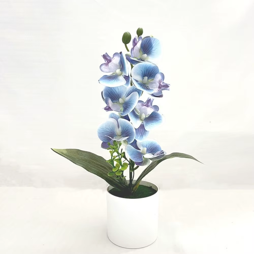 Orchidée artificielle rose en pot