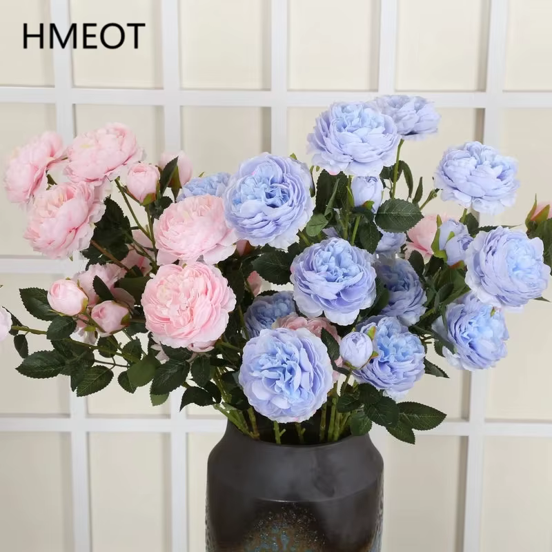 Branche de fleurs artificielles de pivoine