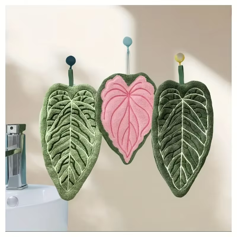 Serviettes lavables transparentes imprimées de plantes