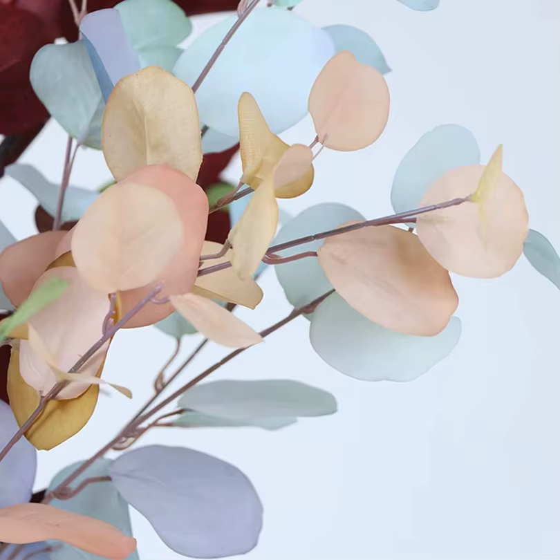 Feuilles d'eucalyptus artificielles à long pôle