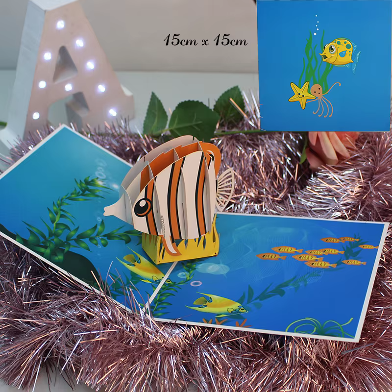 Cartes de vœux 3D Pop-Up Bouquet de fleurs