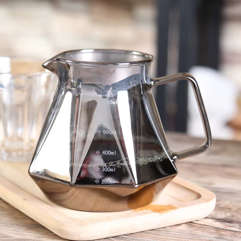 Pot en verre à haute teneur en Borosilicate avec poignée