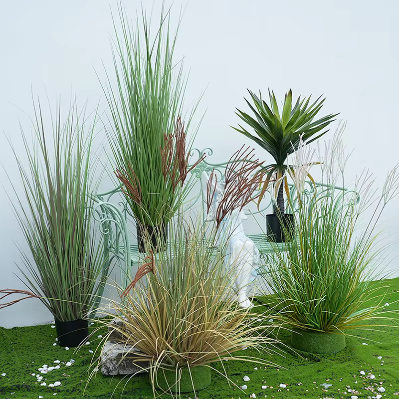 Grande plante verte bonsaï artificielle avec pot