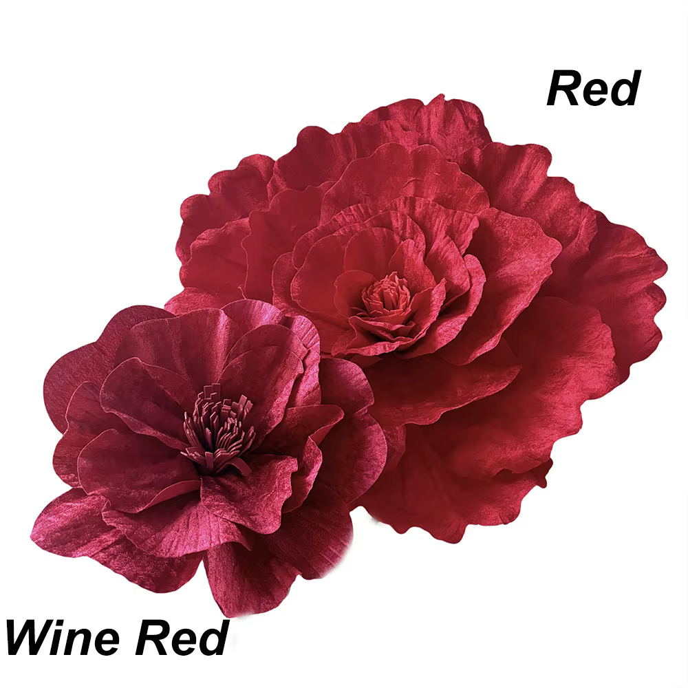 Grandes fleurs artificielles de roses rouges
