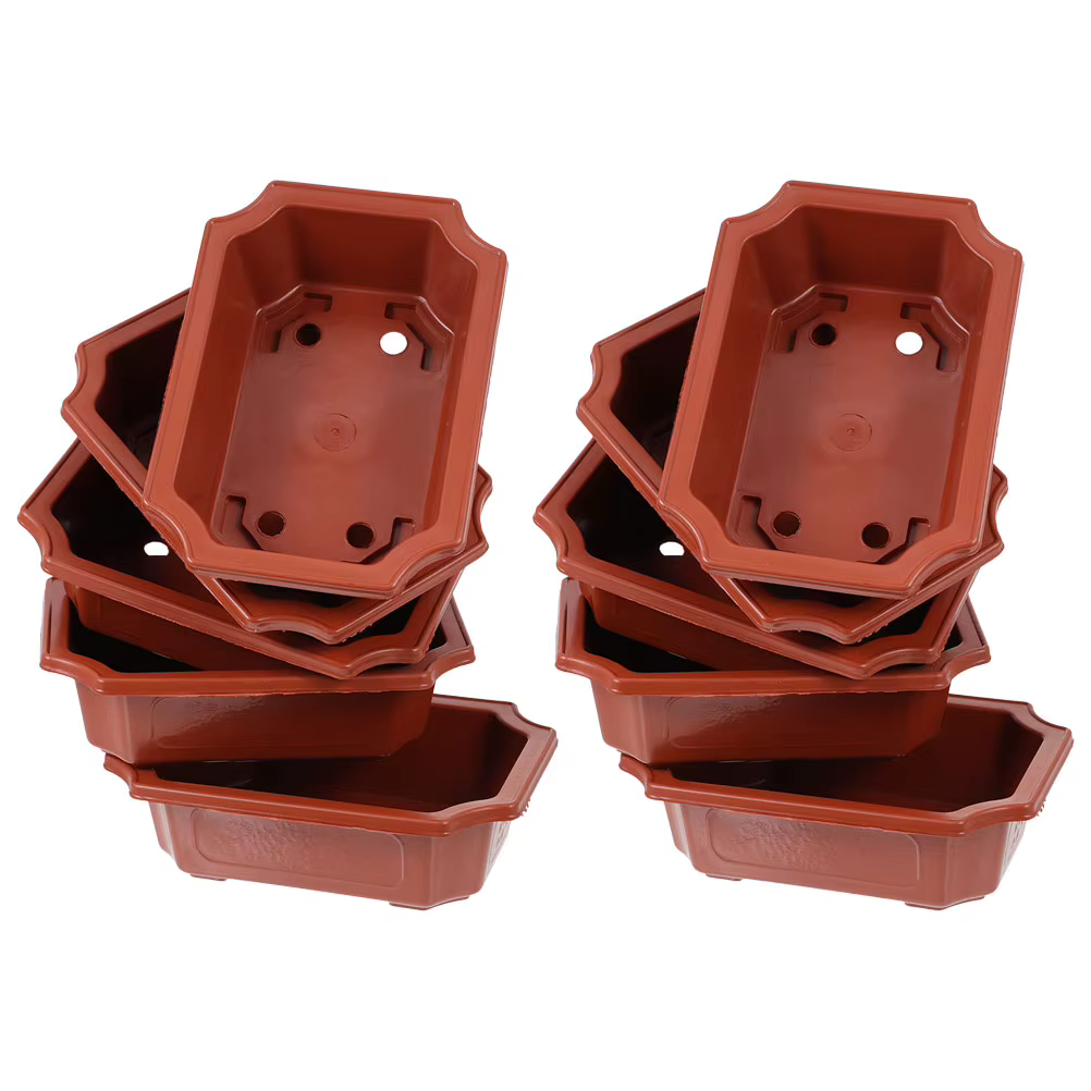 Pot de fleurs carré, 10 pièces