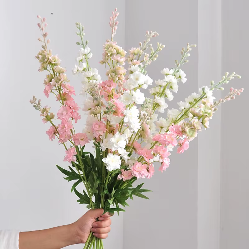 Fleurs artificielles Delphinium de 32 pouces de long