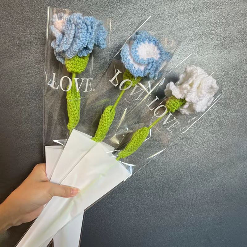 Bouquet de fleurs artificielles tissées à la main
