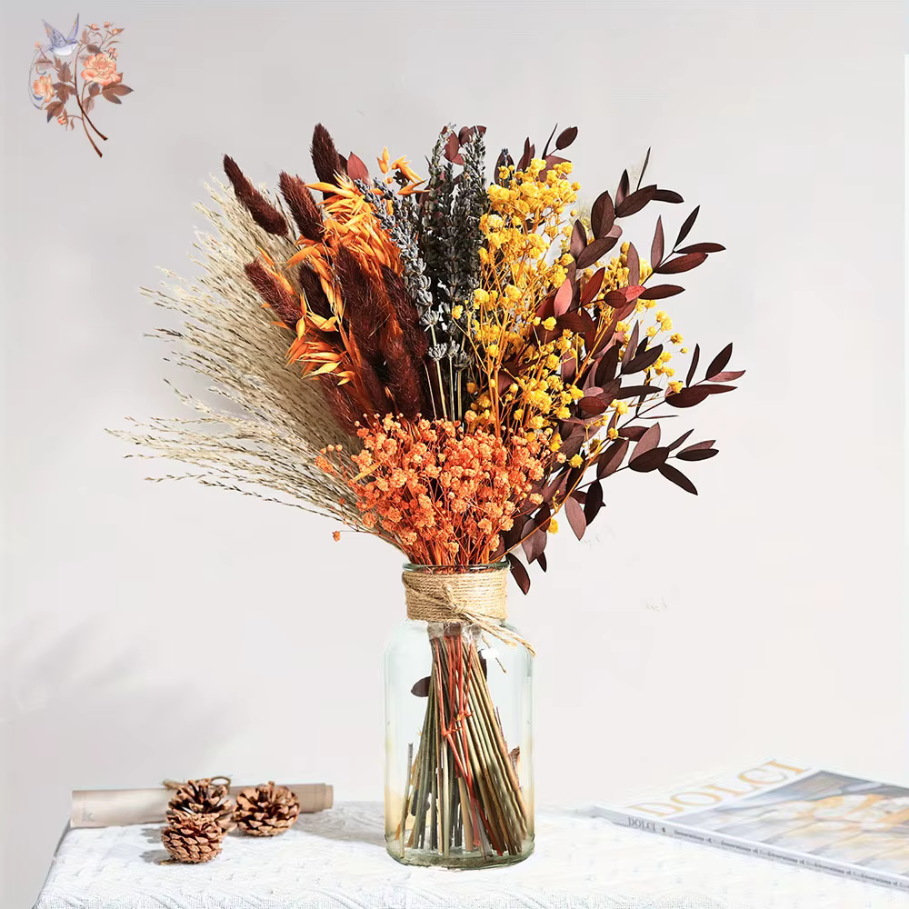 Bouquet de fleurs séchées Orange