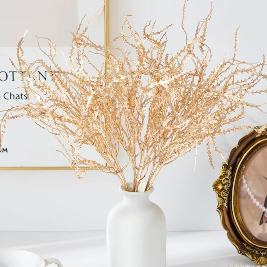 Plante artificielle D'or Coral Herbe Partie Maison vase Cour Extérieure Jardin nouvel an De Mariage mariée bouquet bricolage cadeau Décor Mur