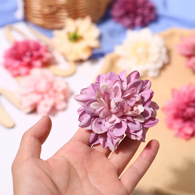 Têtes de fleurs de dahlia artificielles