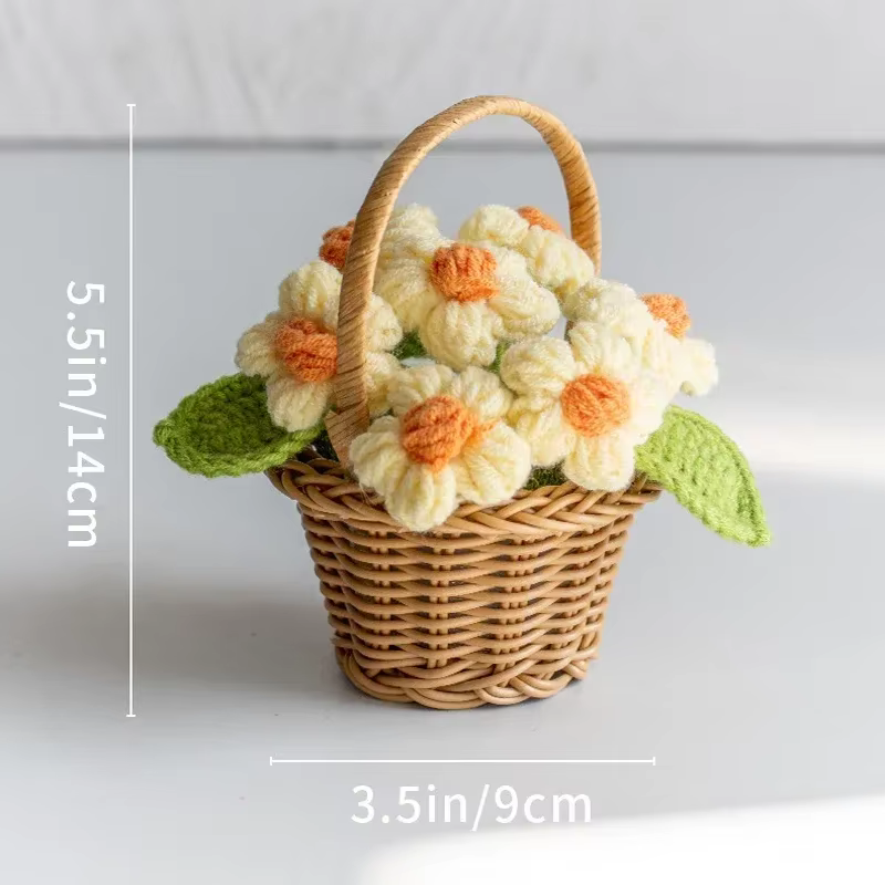 Pot de fleur au Crochet mignon