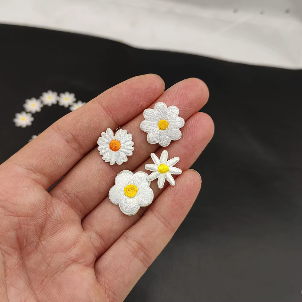 Lot de 10 Pièces de Patchs Brodés Détruire, Fleurs, Fer à Repasser