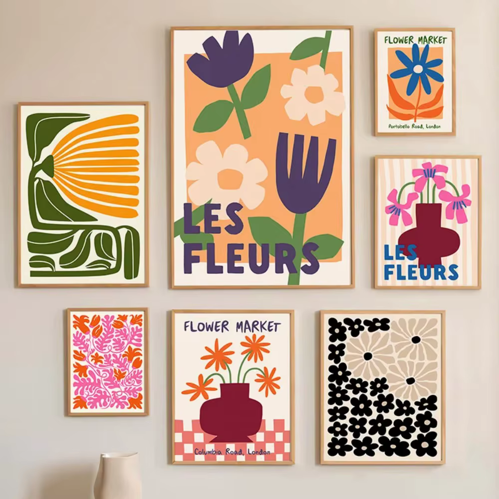 Affiches et impressions abstraites de fleurs