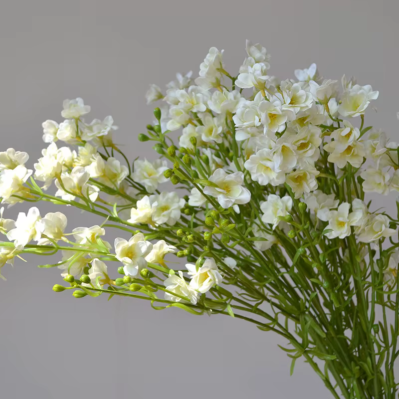 5 pièces violettes de luxe fleurs artificielles sensation hydratante Delphiniums Latex décor arrangements floraux fête