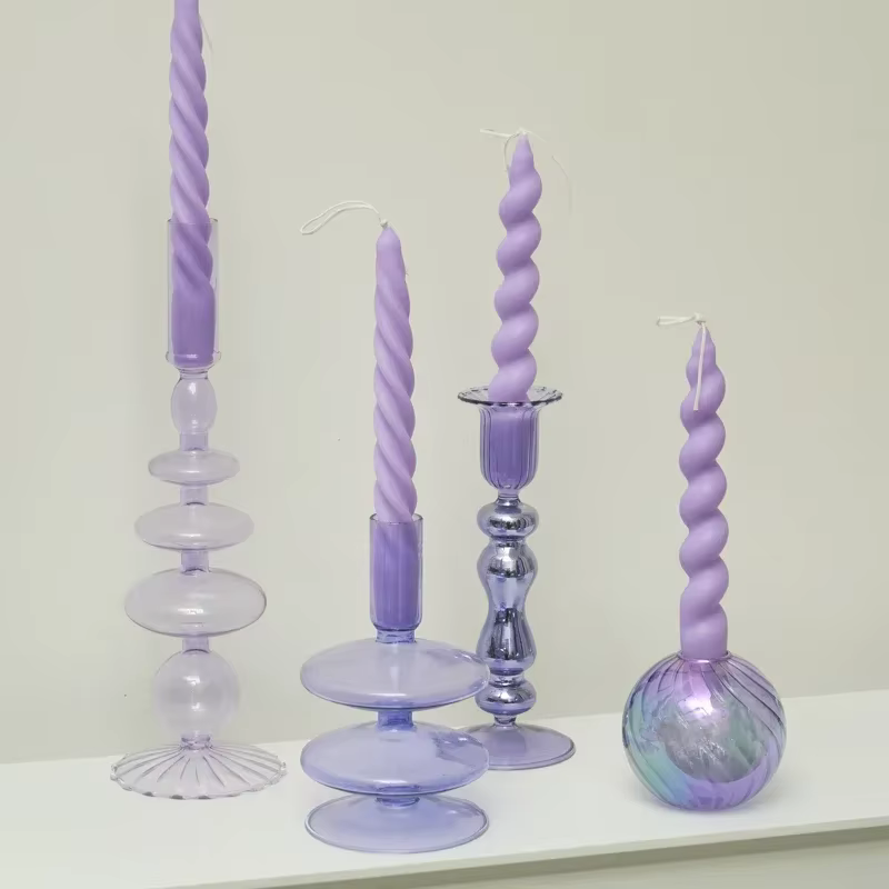 Bougies parfumées en spirale, 2 pièces, bougies décoratives coniques, décoration de maison, décoration de mariage, centres de table, chandelier, cadeau