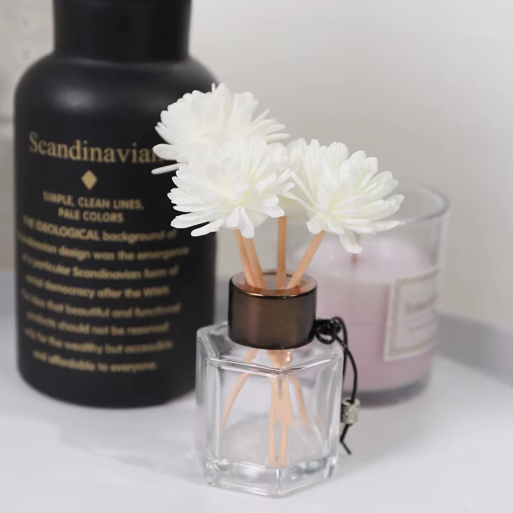 Fleur artificielle en mousse blanche-neige
