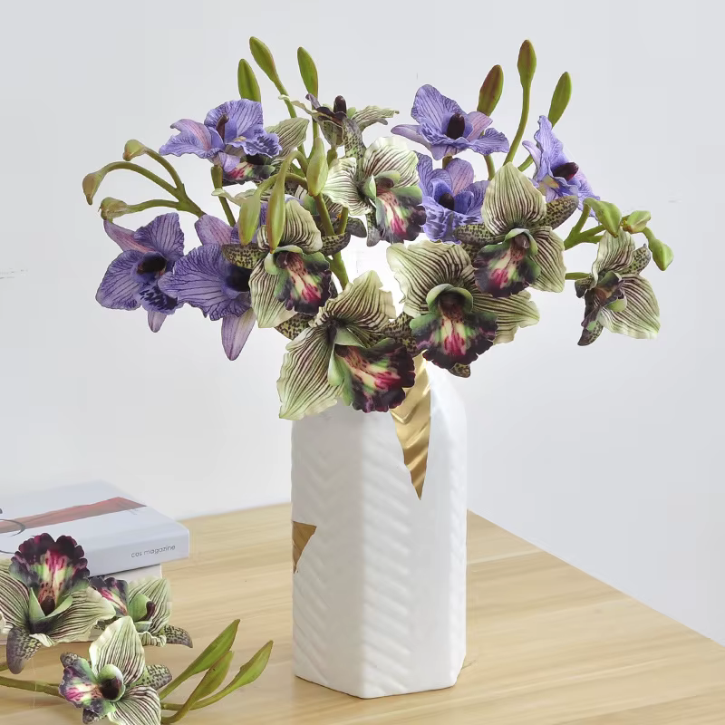 Fleurs d'orchidées Bandai artificielles