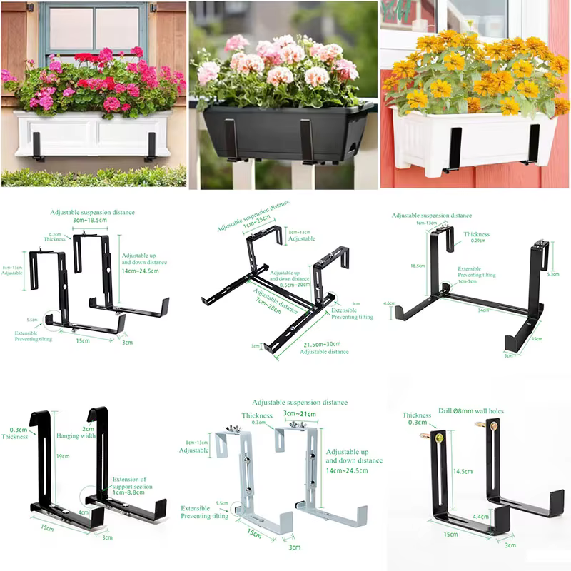 Crochets pour jardinière de fleurs