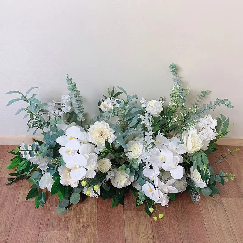Verdure d'orchidée de rose blanche