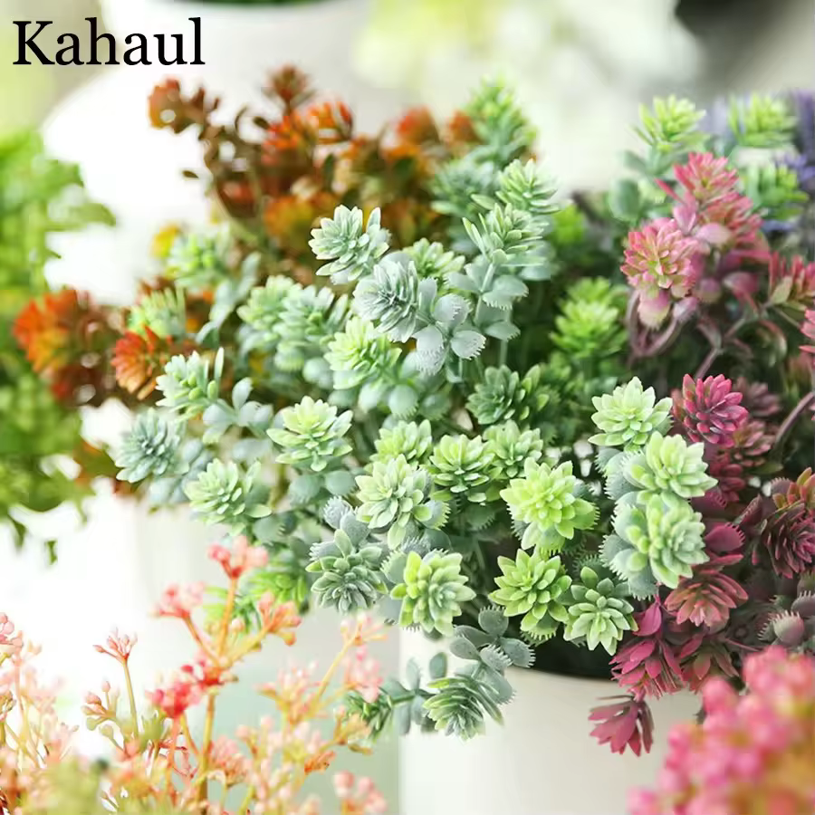 28 têtes de plantes succulentes artificielles