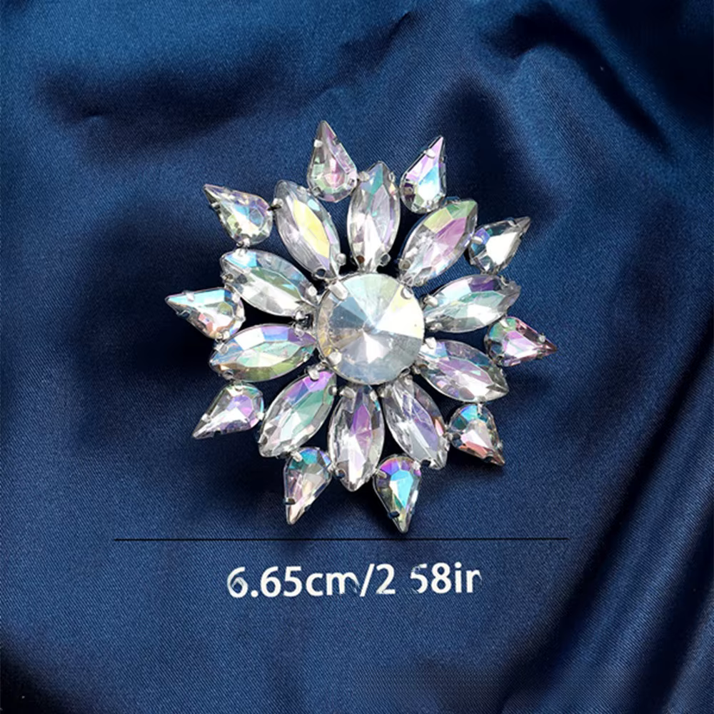 Bague ouverte réglable en forme de fleur, diamant d'eau coloré, goutte d'eau, accessoire de dîner, personnalité exagérée
