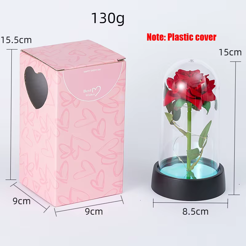 Mariage Led galaxie Rose fleur éternelle avec lumières en dôme pour toujours
