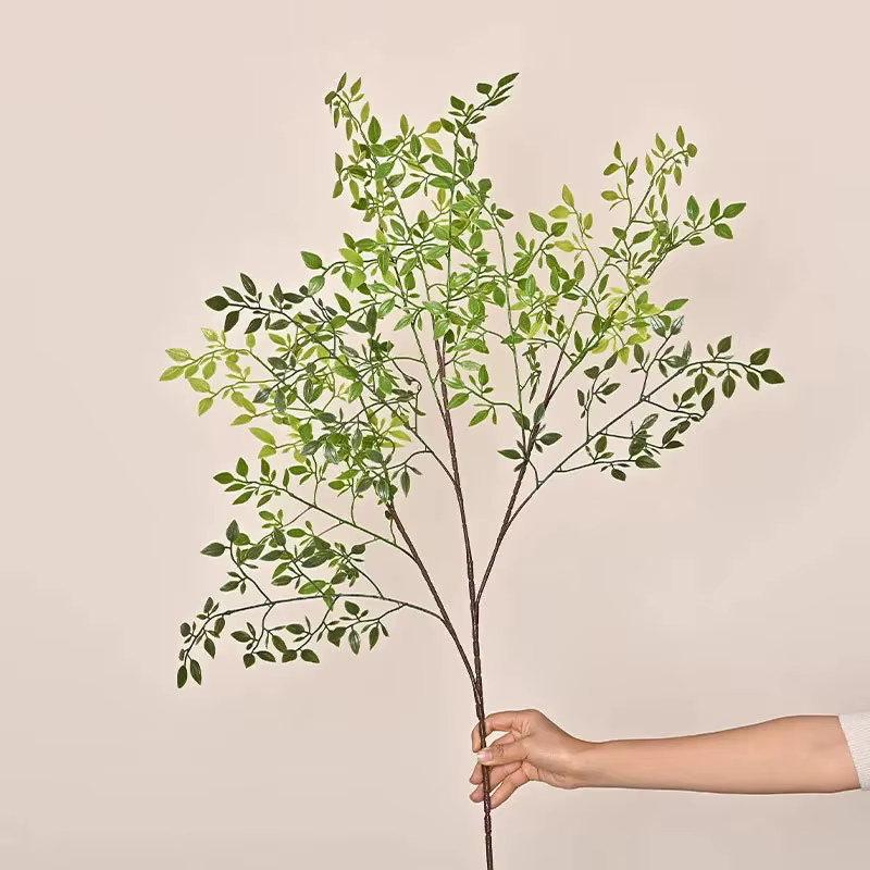Plantes vertes artificielles à branche unique