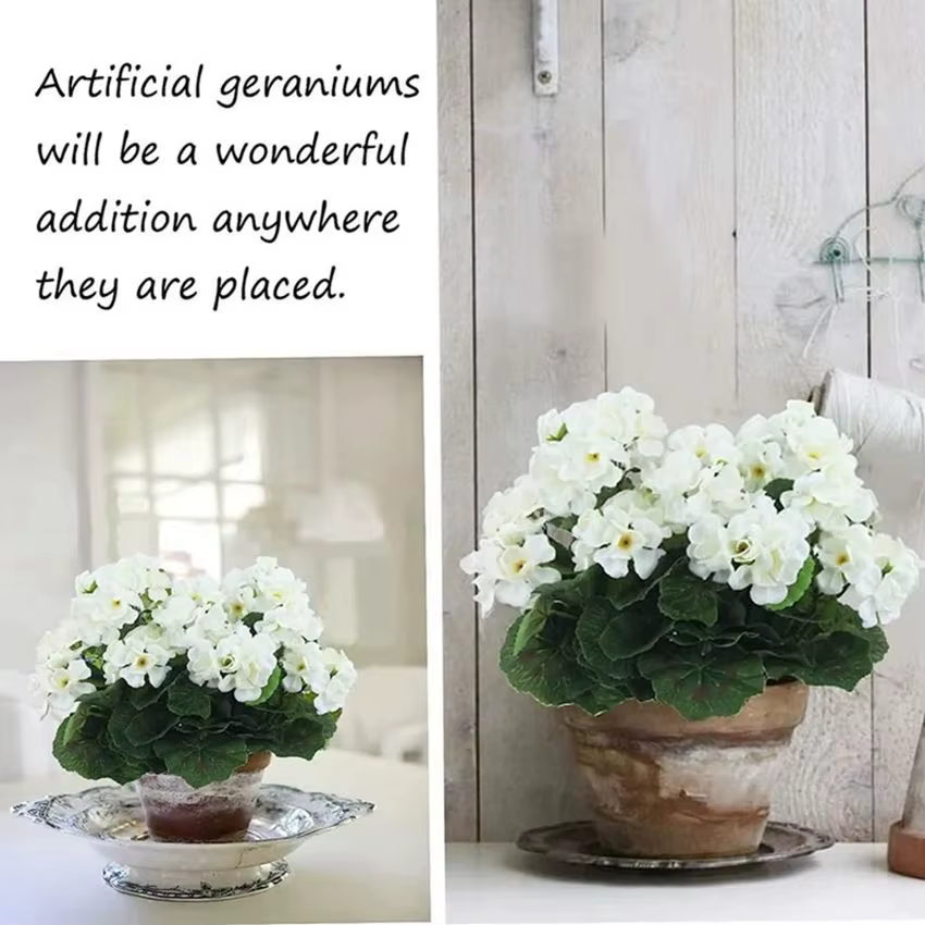 Plantes à fleurs artificielles Fleur de bégonia Bouquet de mariée de mariage Accueil jardin extérieur bonsaï Décoration BRICOLAGE Festival Couronnes Arch