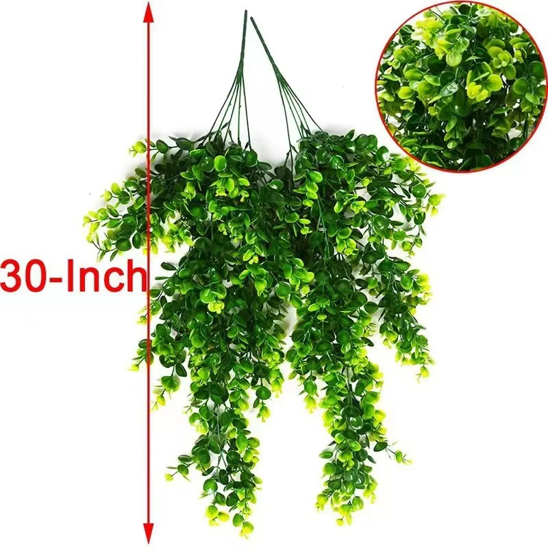 30In plante artificielle vignes simuler vert mur jardin décoration mariage maison chambre décor bricolage Eucalyptus