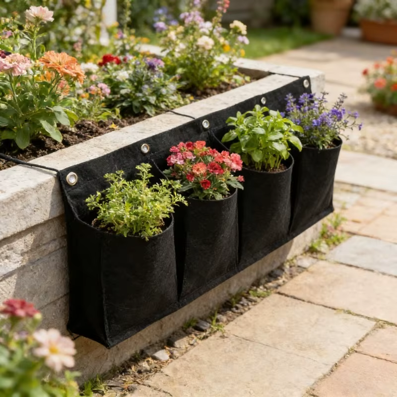Sac de culture en feutre noir pour plantes