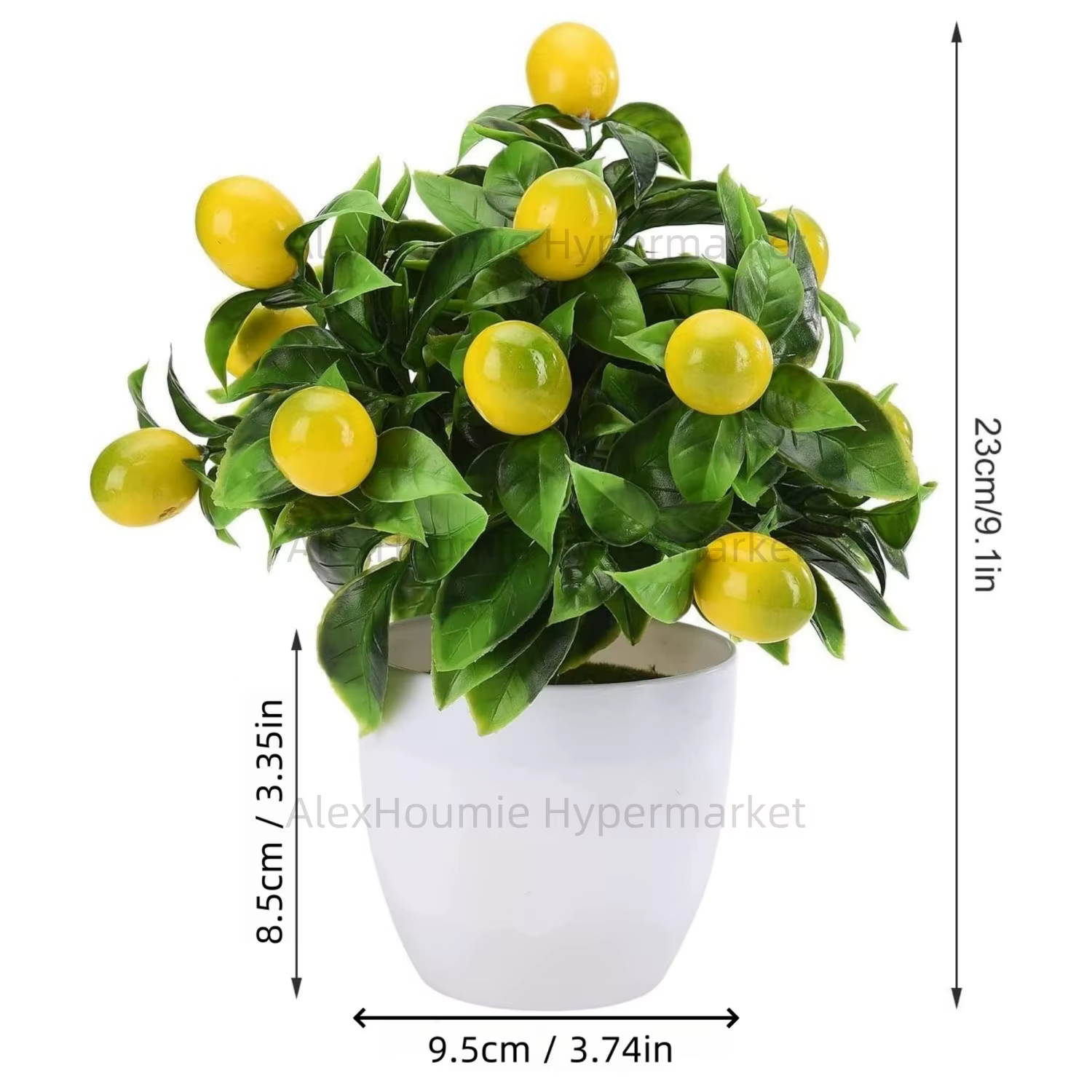 Faux citron vert, petite plante artificielle en plastique