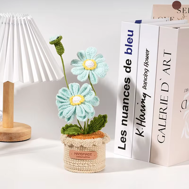 Bouquet de fleurs artificielles au Crochet