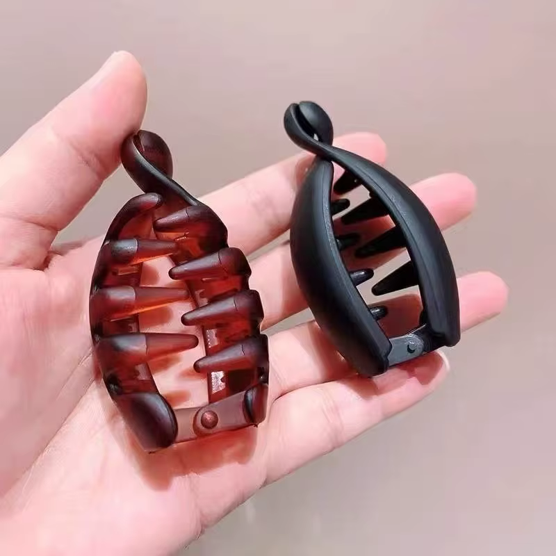 Pinces à cheveux banane, petite taille, pinces verticales pour femmes, pinces élégantes pour queue de cheval haute, pinces torsadées, accessoire capillaire simple