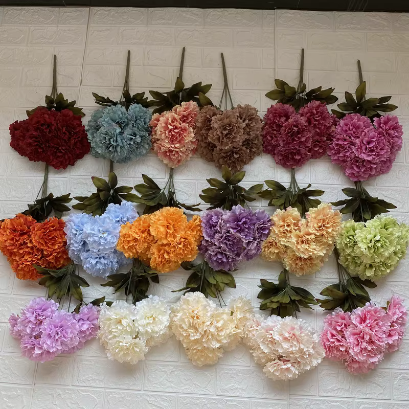 Fleurs artificielles d'hibiscus à 7 têtes | Faux Bouquet
