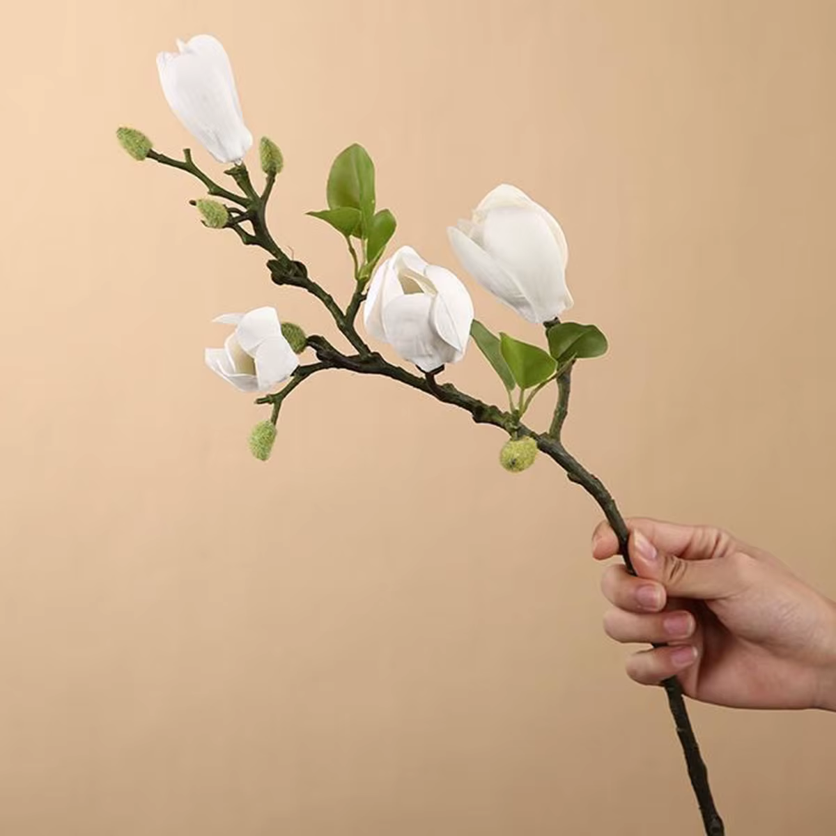 Uflower 67cm soie Magnolia branche fleurs artificielles maison jardin hôtel Table Vase décor bricolage Photo