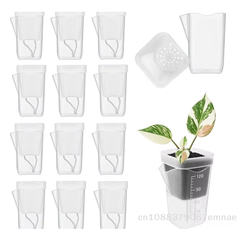 [ZYAS] 5 pots auto-arrosants à double couche avec trou de drainage et réservoir pour semis et pépinières