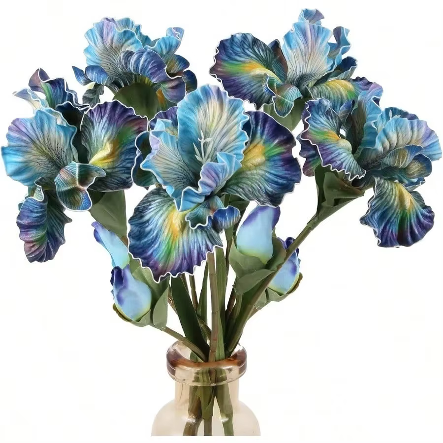 Fleurs d'iris artificielles réalistes de 45CM