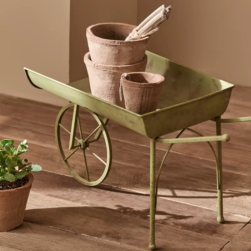 Pots de fleurs en fer vintage