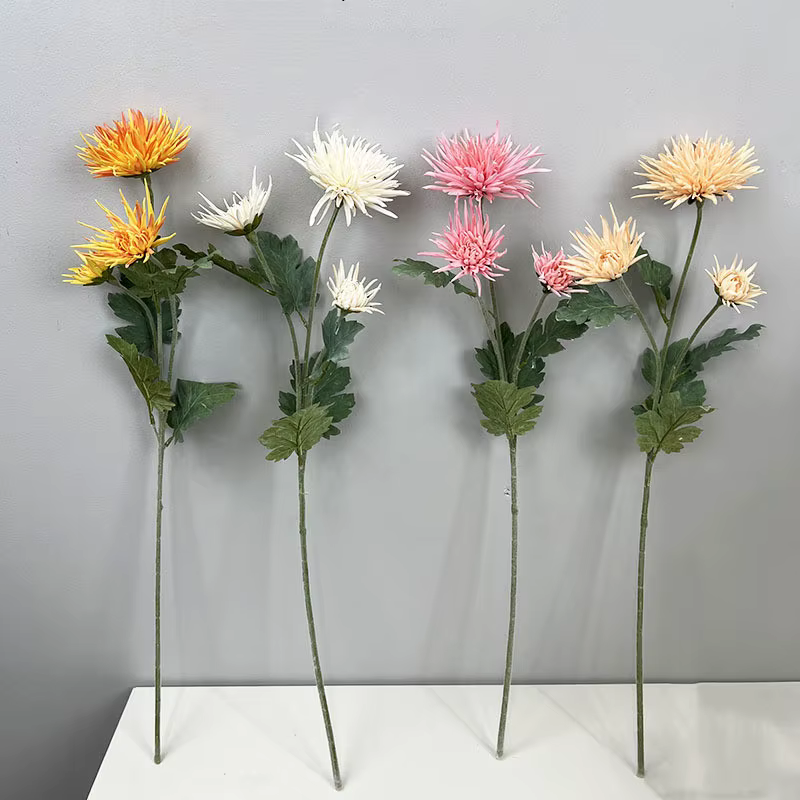 Crabe Griffe Chrysanthème Fleurs Artificielles