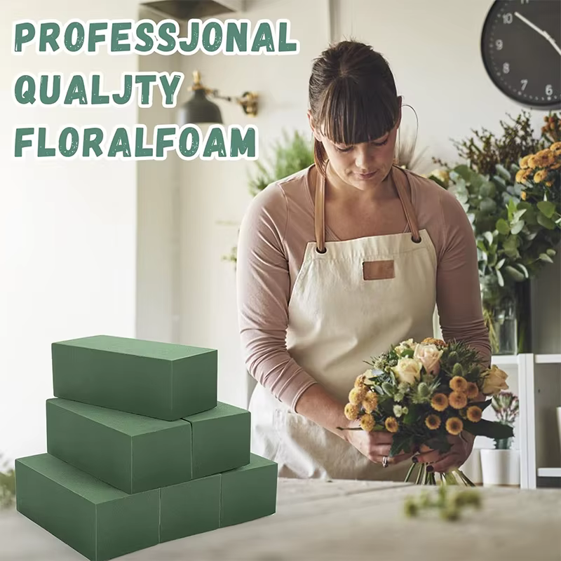 Mousse de fleurs carrée verte pour arrangements floraux