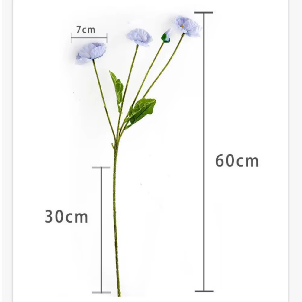 Fleurs artificielles fausses fleurs de pavot en soie