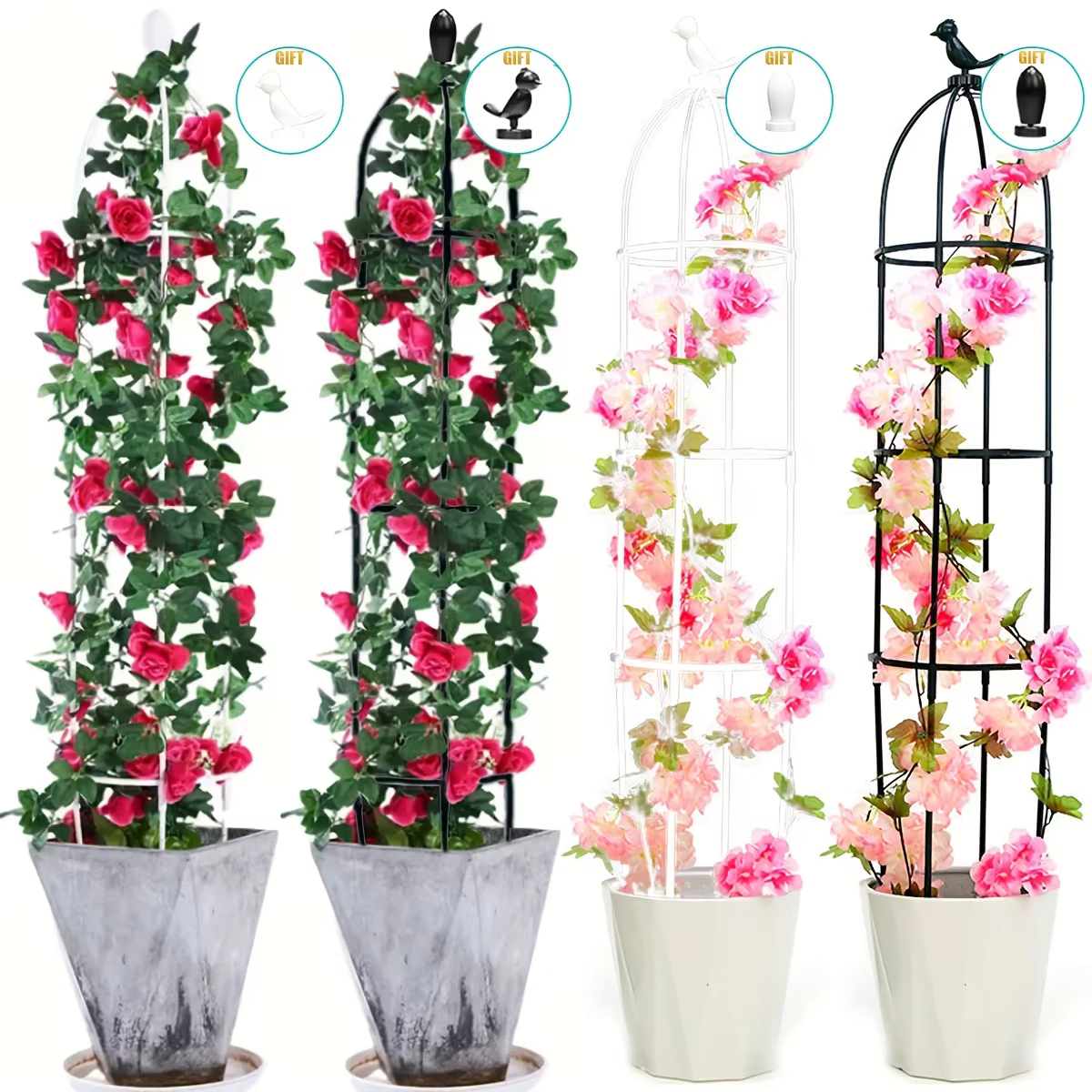 Support pour plantes en treillis de jardin