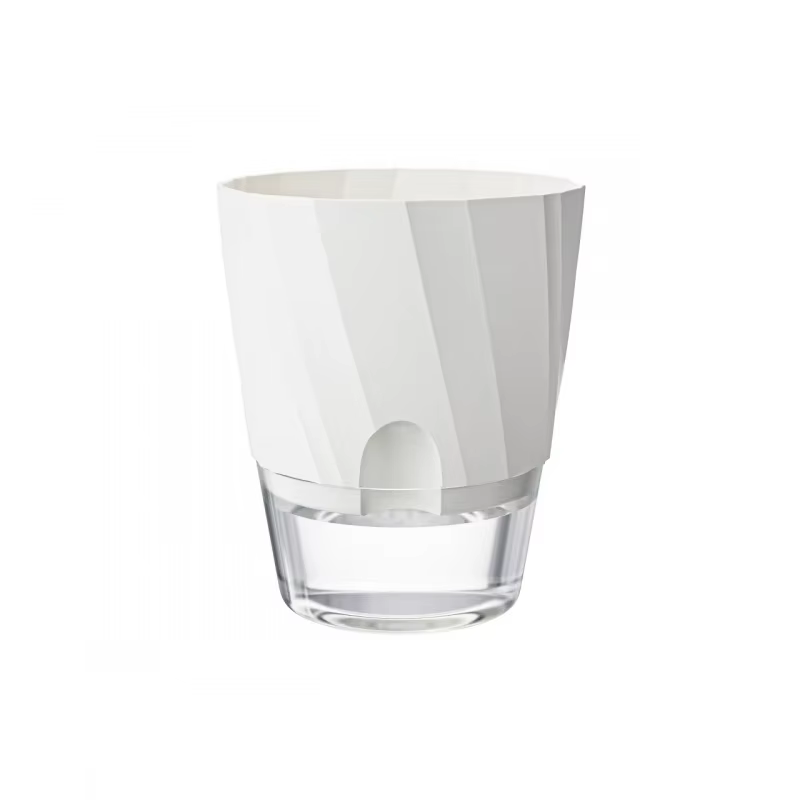 Pot de fleur de radis vert auto-arrosage en plastique Transparent épaissi à usage domestique