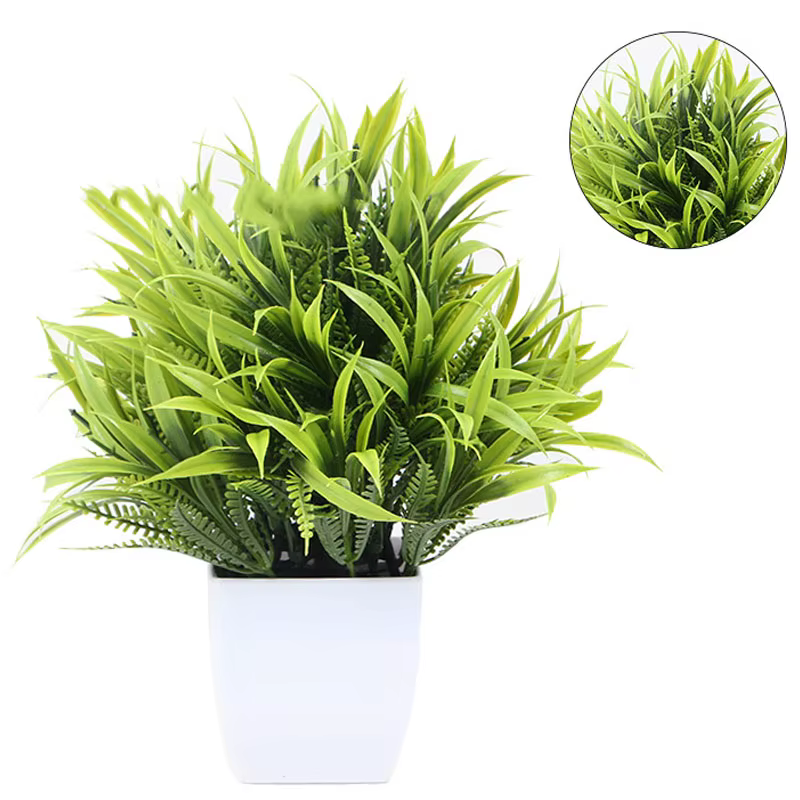 Bonsaï artificiel vert fausse plante plantes en pot décorations intérieures et extérieures de chambre à coucher de