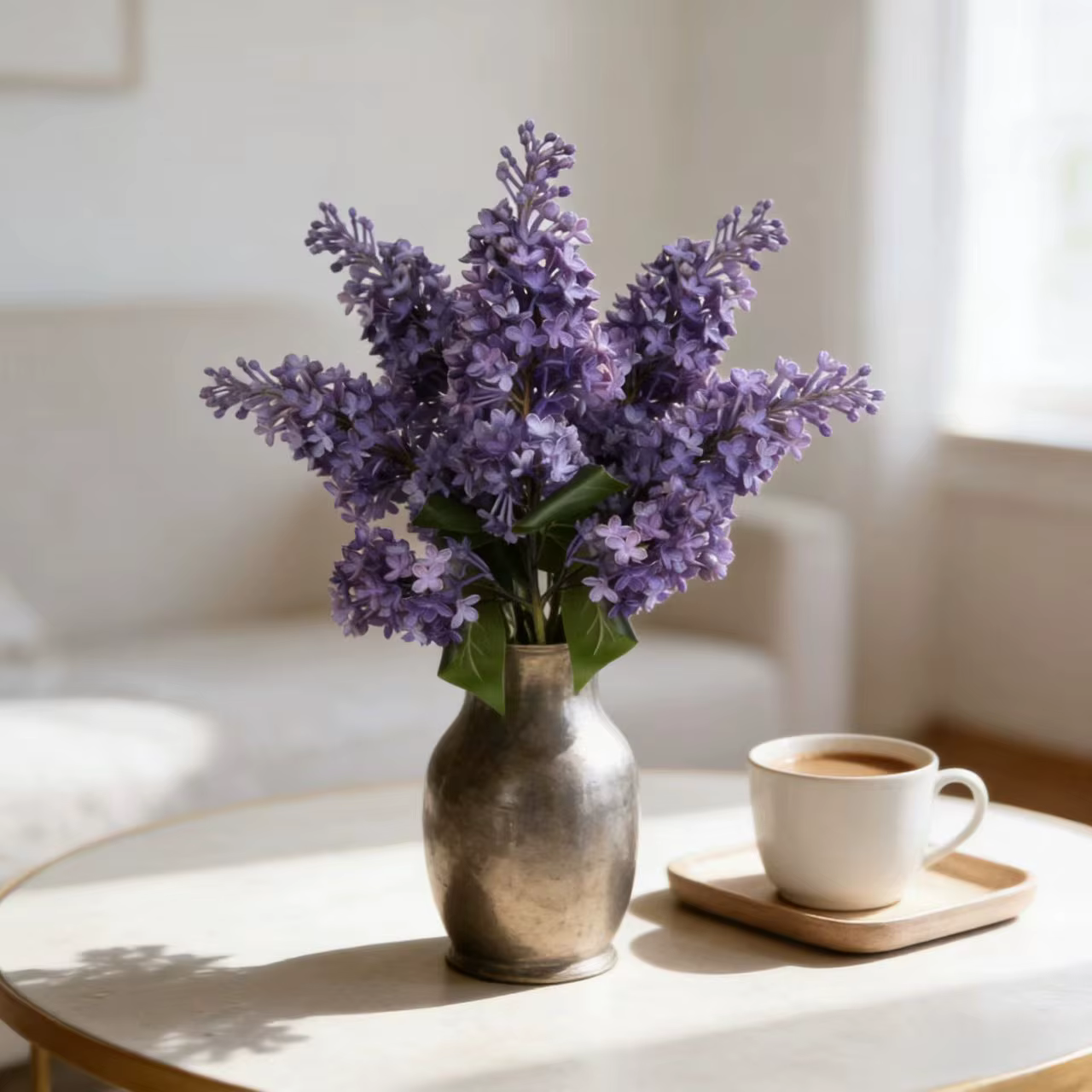 Bouquet de fleurs artificielles lilas 28 pouces