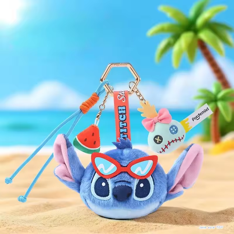 Porte-clés en peluche Stitch Potdemiel, décoration pour sac à dos, jouet chiot interstellaire, cadeau d'anniversaire, accessoires pour sac et casquette